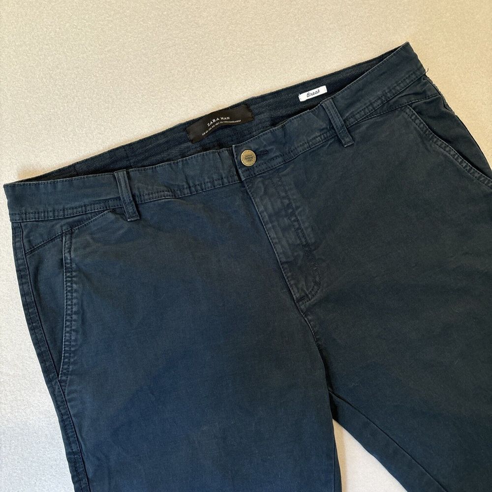 Zara Man "Break" 38x32 BLUE Pants Stretch Slim Fit EXCELLENT & Soft ~ FAST Ship - Picture 1 of 8